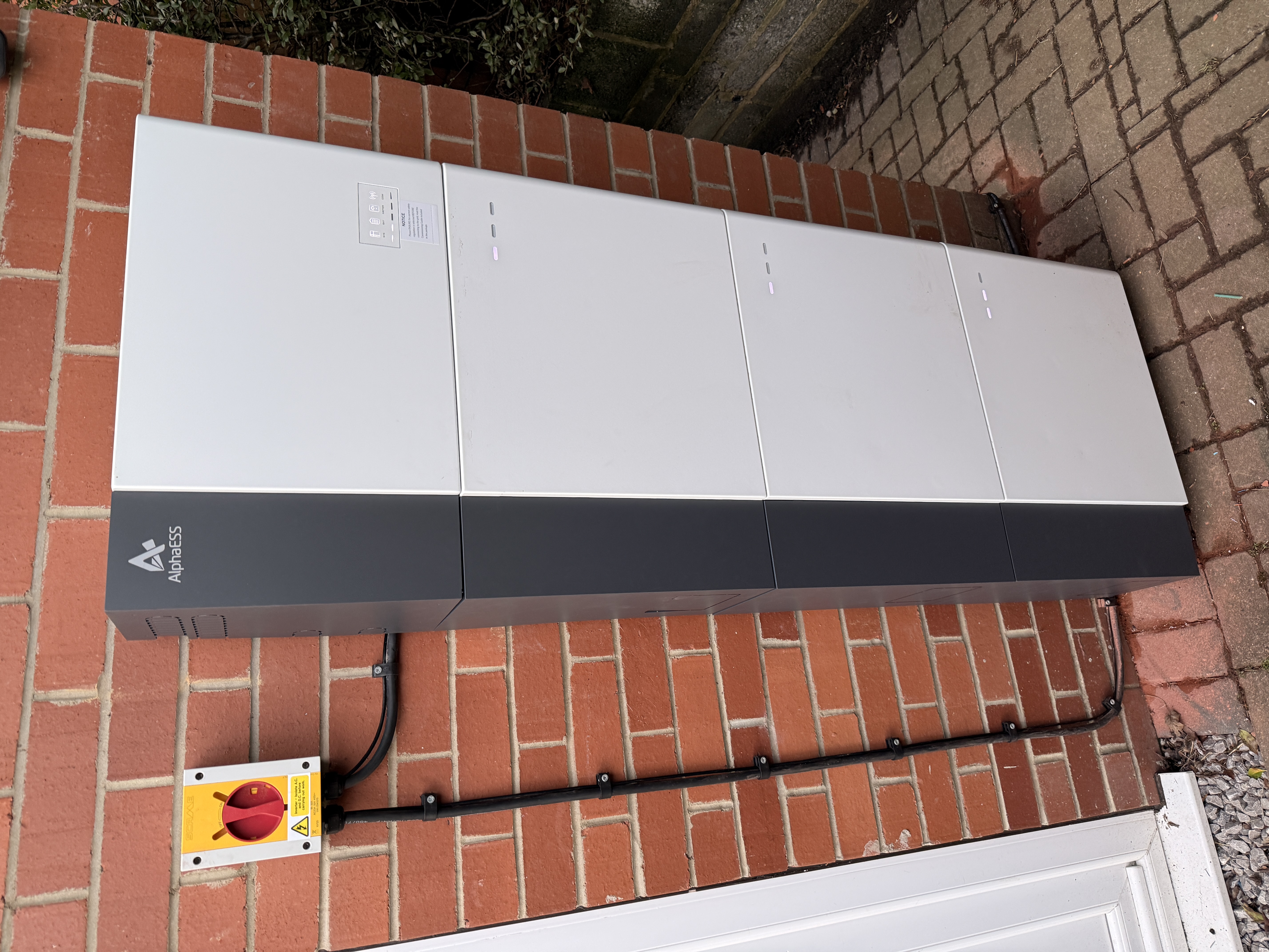 Alpha ESS triple-stack battery system installed at a Yorkshire home by Premier Electrical Renewables